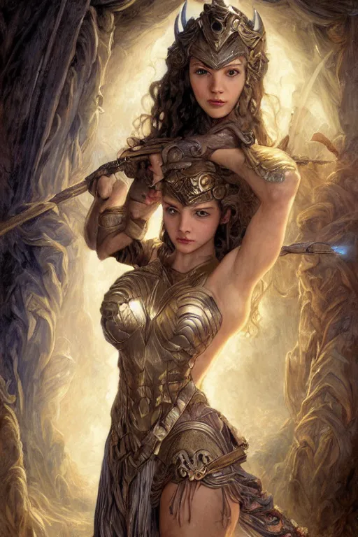 Image similar to Mystical Valkyrie, Gal Gadot, hybrid, Anya Taylor-Joy, Portrait of a beautiful female Reptilian warrior, Regal, Realistic, Refined, Detailed Digital Art, Josephine wall, Oil Painting, William-Adolphe Bouguereau, Art Frahm, Esao Andrews, Steampunk, Walt Disney (1937), Highly Detailed, Cinematic Lighting, Unreal Engine, 8k, HD