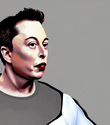 Image similar to portrait of elon musk as a robot chicken character, intense, high quality, high detail