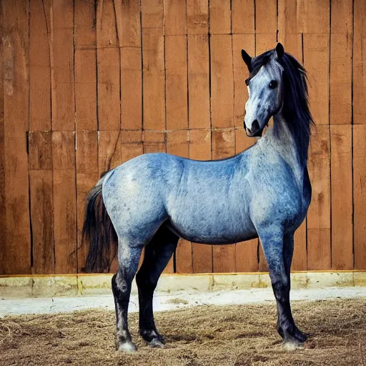 Image similar to a horse wearing jeans.