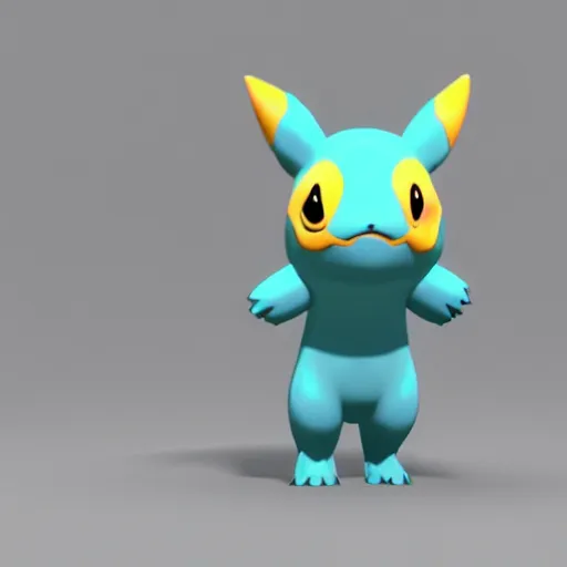 Prompt: a 3 d render of a unknown pokemon