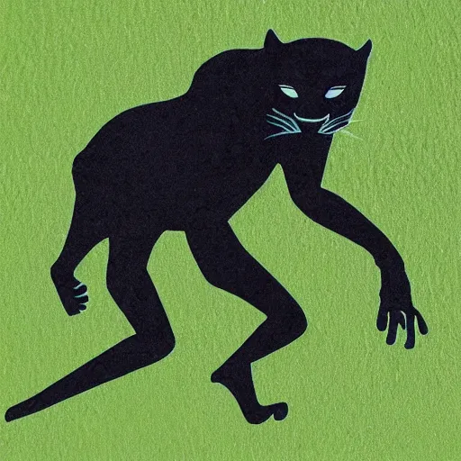 Prompt: invisible alien panther