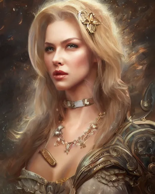 Image similar to a beautiful female, 8 k, hyperrealistic, full body, rule of the third, hyperdetailed, fantasy portrait by laura sava
