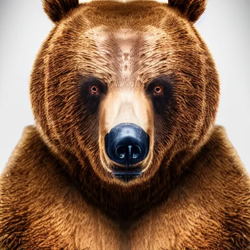 Image similar to a bear, 8 k, insanely detailed, realistic, elegant, studio photography