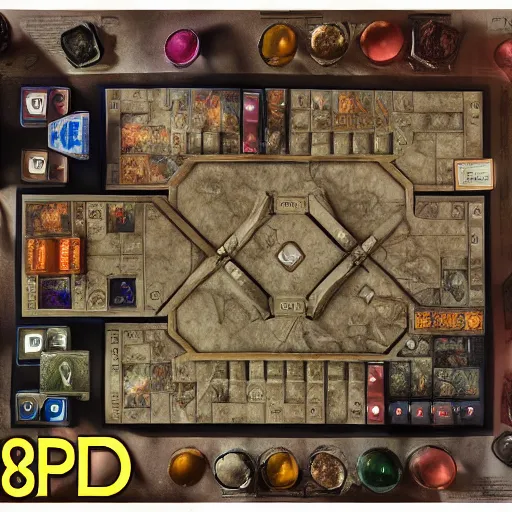 Image similar to hyperrealistic dslr film still of board game dungeons & dragons board game, stunning 8 k octane comprehensive 3 d render, inspired by istvan sandorfi & greg rutkowski & unreal engine, perfect symmetry, dim volumetric cinematic lighting, extremely hyper - detailed, extremely lifelike attributes & lifelike texture, intricate, masterpiece, artstation, stunning