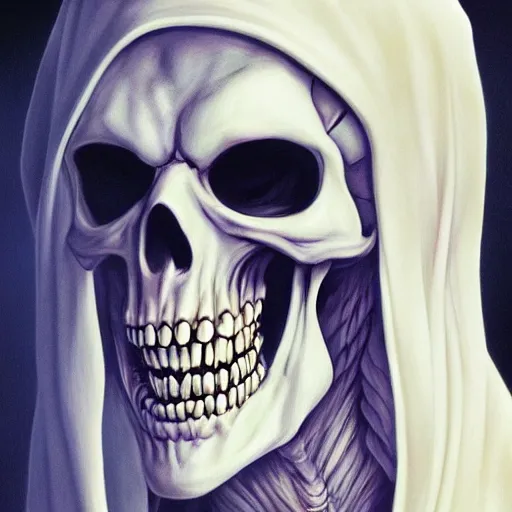 Prompt: ultra realistic portrait painting of skeletor, art by eiichiro oda, 4 k, one piece artstyle, cel shaded, highly detailed, epic lighting