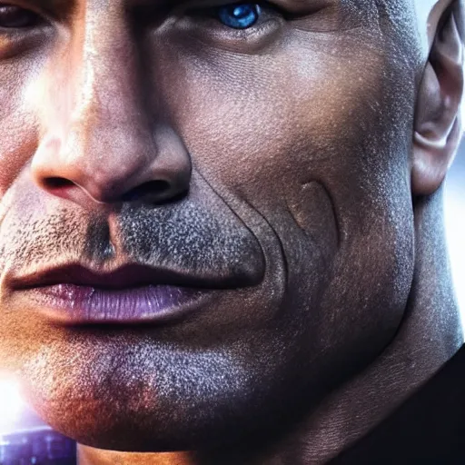 Prompt: Dwayne Johnson as Thor 4k detail