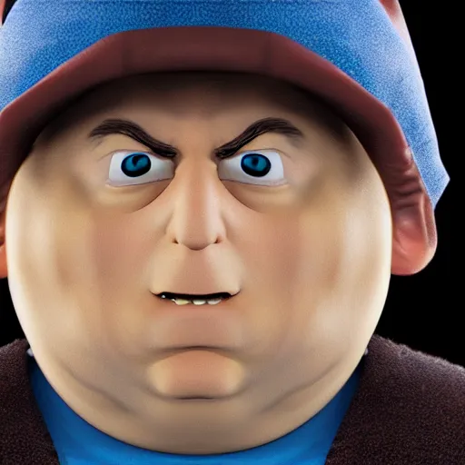 Image similar to eric cartman face from south park cgsociety photorealistic cg model