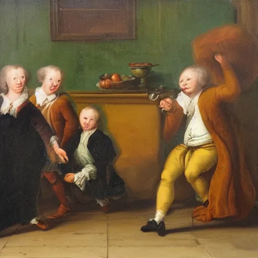 Image similar to me and the boys at 3 am looking for beans, 1 8 th century painting