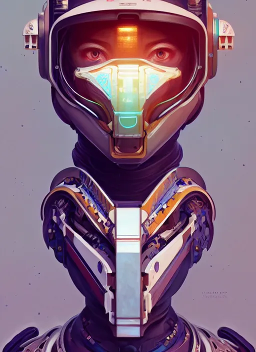 Image similar to symmetry!! portrait of a robot astronaut, floral! horizon zero dawn machine, intricate, elegant, highly detailed, digital painting, artstation, concept art, smooth, sharp focus, illustration, art by artgerm and greg rutkowski and alphonse mucha, 8 k