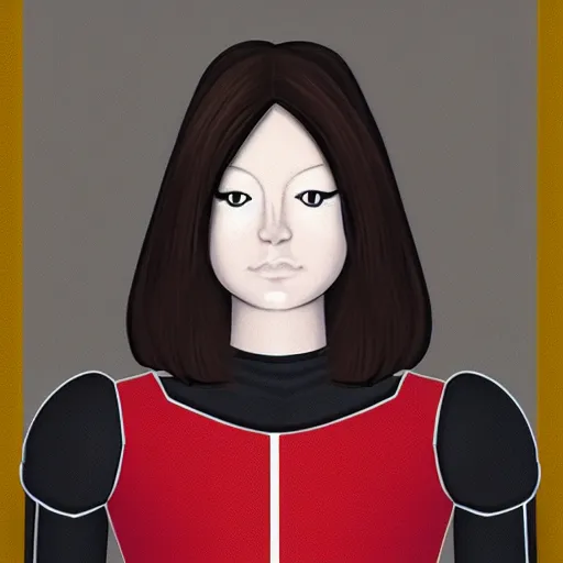 Image similar to portrait of female android, ue 5