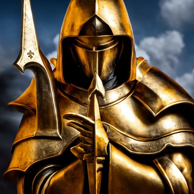 Image similar to photo of a holy paladin, highly detailed, 4 k, hdr, smooth, sharp focus, high resolution, award - winning photo