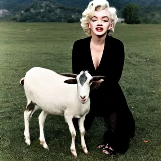 Image similar to marilyn monroe as a goat