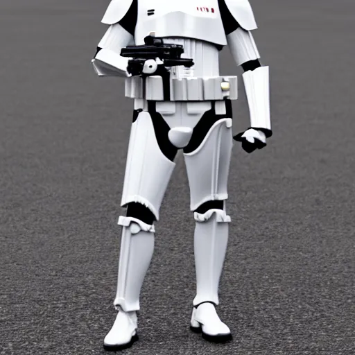 Image similar to stormtrooper suit Emmanuel Macron, 50mm photography, high quality, 4K