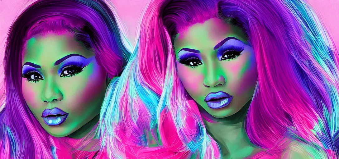 Image similar to digital art, nicki minaj