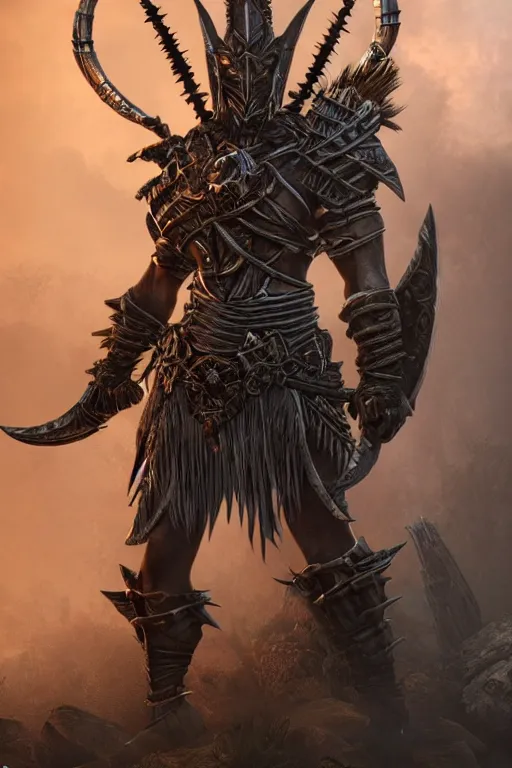 Prompt: beautiful amazonian warrior in demonic armour, diablo 4, ultra detail, upscale, ultra realistic, unreal engine 5