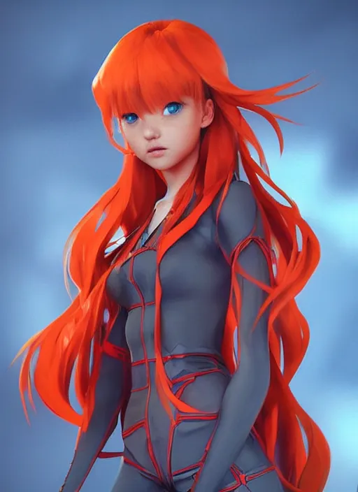 Prompt: a studio photo of beautiful Asuka Langley as a real slavic person, by Ross Tran and WLOP, trending on Instagram, ultra detailed, octane render, 8k, 4k