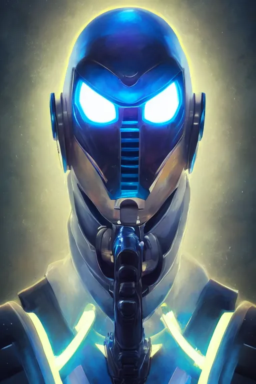 Image similar to epic mask helmet robot ninja portrait stylized as fornite style game design fanart by concept artist gervasio canda, behance hd by jesper ejsing, by rhads, makoto shinkai and lois van baarle, ilya kuvshinov, rossdraws global illumination radiating a glowing aura global illumination ray tracing hdr render in unreal engine 5