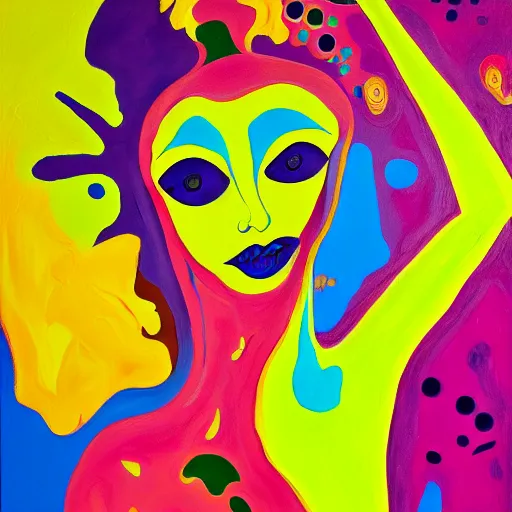 Image similar to a painting of aballerina, an ultrafine detailed painting by peter max and fiona rae and hernan bas and anna mond, featured on deviantart, metaphysical painting, biomorphic, fauvism, mixed media, photorealistic, dripping paint, palette knife texture, masterpiece