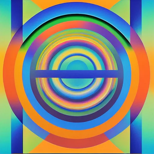 Prompt: geometric by shusei nagaoka, david rudnick, airbrush on canvas, pastell colours, cell shaded, mirror