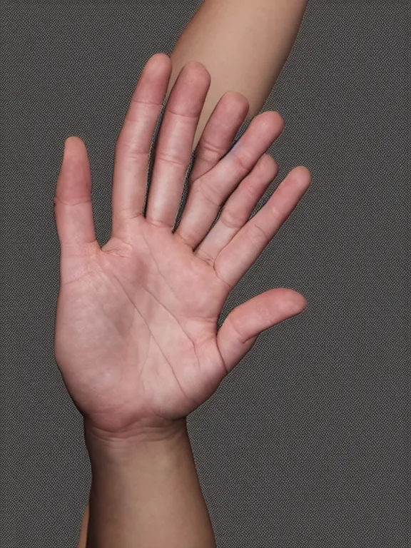 Image similar to photo of one!! detailed woman's hand palm up, instagram photo, studio photo