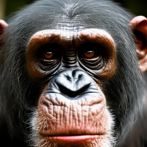 Prompt: mugshot of chimpanzee