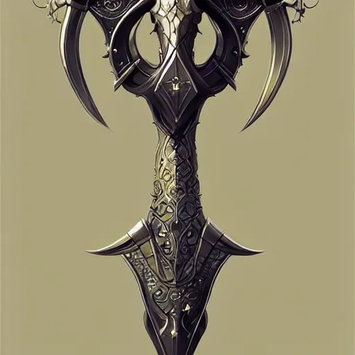 Image similar to a shiney metalic intricate detailed magical axe, concept art by peter mohrbacher, featured on polycount, art nouveau, polycount, artstation hq, artstation hd