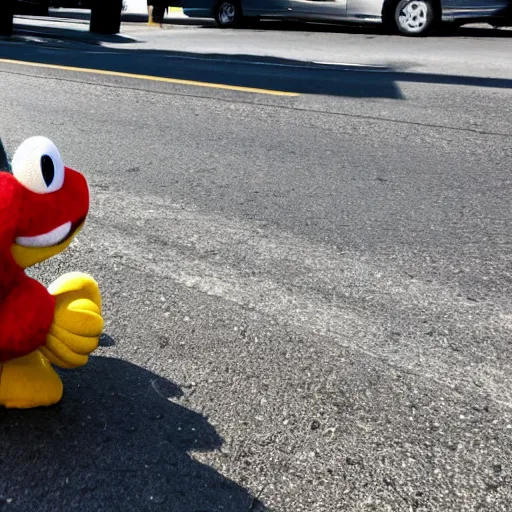 Image similar to yoshi walking down the streets of seattle, sunlight, sunny day, full shot