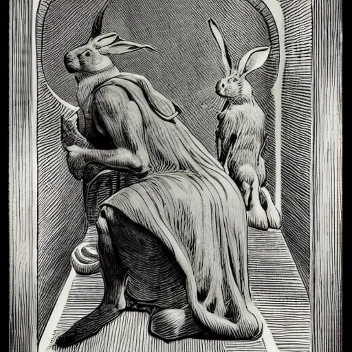 Image similar to rabbit by franklin booth