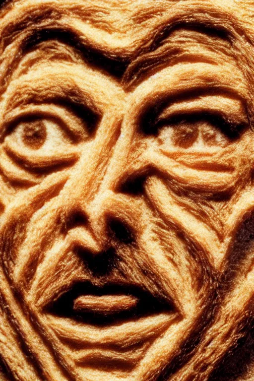 Image similar to film still of steve buscemi made out of bread in lord of the rings, 4 k