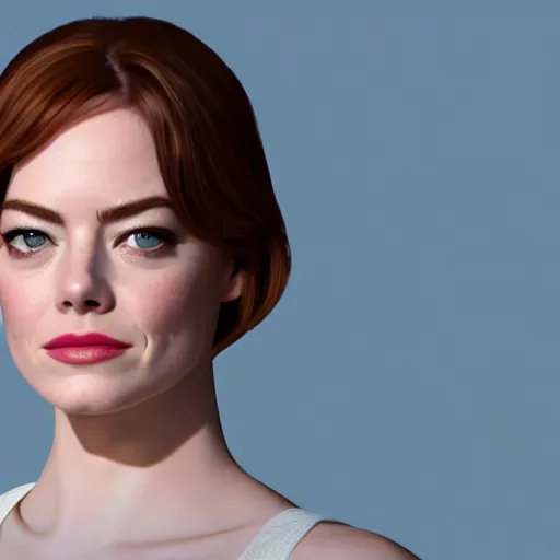Prompt: Emma Stone as Brooke Shields, hyper realistic, octane render, 8k, high quality