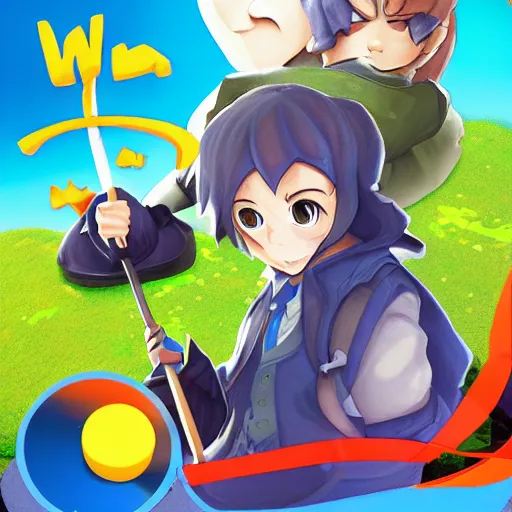 Prompt: mini golf fantasy adventure isekai