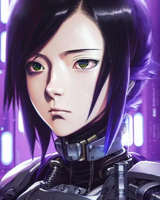 Image similar to portrait Anime cyberpunk cyborg girl in mechanical armor, blame, cute-fine-face, black-hair pretty face, realistic shaded Perfect face, fine details. Anime. Warhammer 40000, realistic shaded lighting by Ilya Kuvshinov katsuhiro otomo ghost-in-the-shell, magali villeneuve, artgerm, rutkowski, WLOP Jeremy Lipkin and Giuseppe Dangelico Pino and Michael Garmash and Rob Rey and Tsutomu Nihei