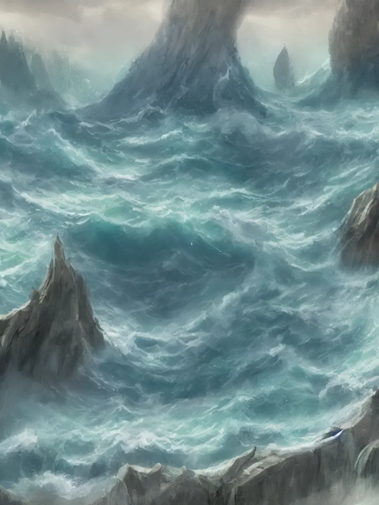 Image similar to ocean of tears by disney concept artists, blunt borders, rule of thirds