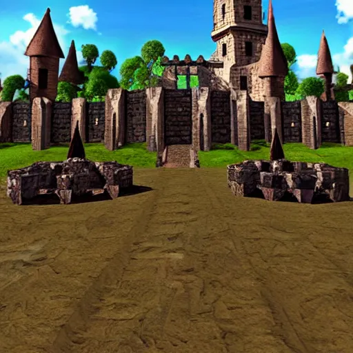 Prompt: Gothic castle arena