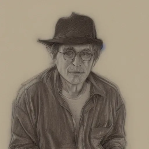 Image similar to portrait of film director, pencil sketch,