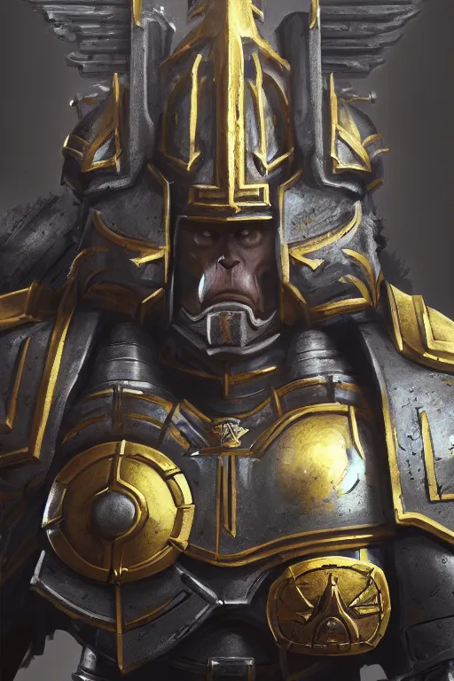 Image similar to armor portrait heros warhammer 4 0 k horus heresy fanart - the primarchs emperor by johannes helgeson animated with vfx concept artist & illustrator global illumination ray tracing hdr fanart arstation zbrush central hardmesh 8 k octane renderer comics stylized