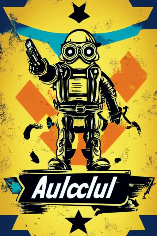 Image similar to fallout 7 6 retro futurist illustration art by butcher billy, sticker, colorful, illustration, highly detailed, simple, smooth and clean vector curves, no jagged lines, vector art, smooth andy warhol style