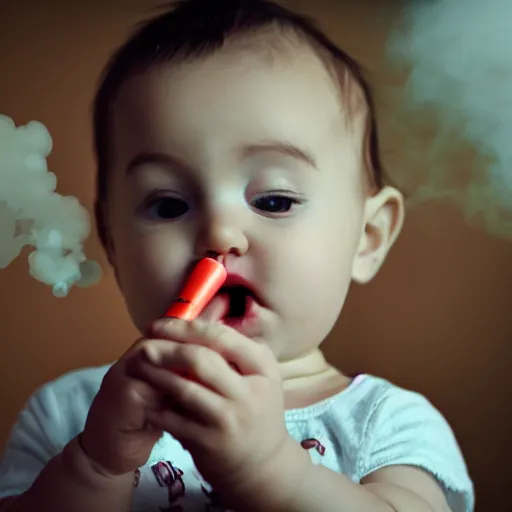 Prompt: baby vaping