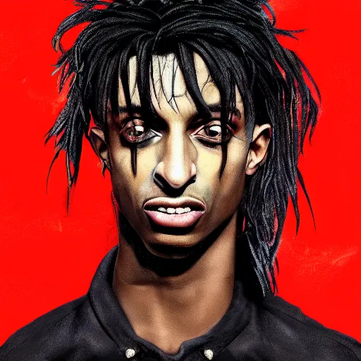 Image similar to playboi carti as a vampire digital art 4 k the detailed super realistic