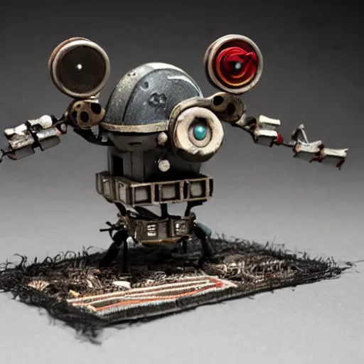 Image similar to E.M. Pino, miniature anti-bot machine created by Ziggy, the former Demon King