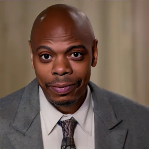 Prompt: dave chappelle show as local newsman chuck taylor in whiteface