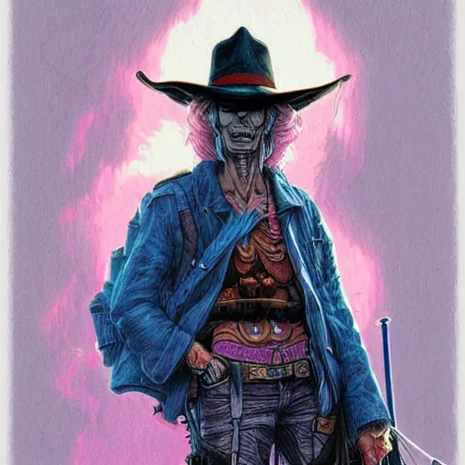 Prompt: original jean giraud digital art painting pastel goth aesthetic, highly detailed, rossdraws