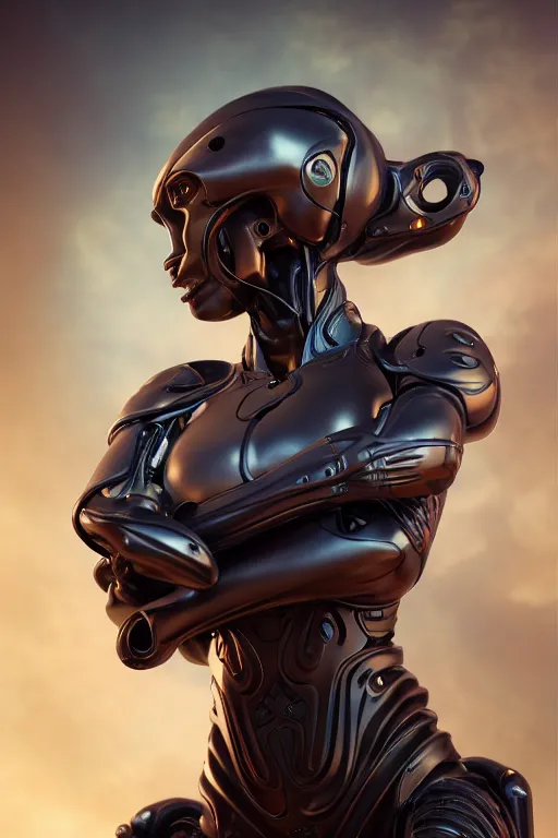 Prompt: caracal cyborg, ultra hd, design by Giger and Ruan Jia and Artgerm and WLOP and William-Adolphe Bouguereau and Loish and Lisa Frank, unreal 5, DAZ, hyperrealistic, octane render, cosplay, RPG portrait, dynamic lighting, intricate detail, summer vibrancy, cinematic, background by gerald and andrei tarkovsky