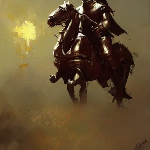 Prompt: medieval knight painting by craig mullins