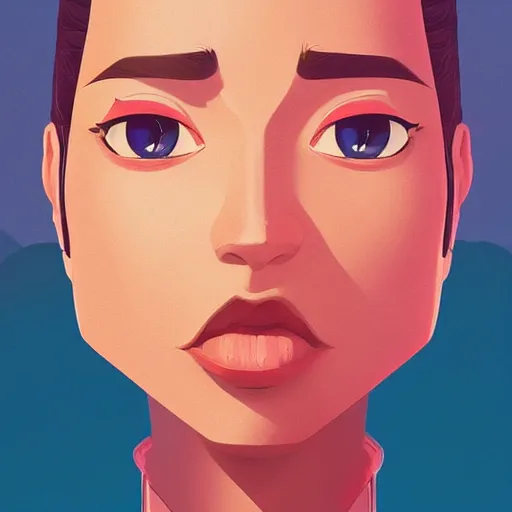 Image similar to face icon stylized minimalist casablanca, loftis, cory behance hd by jesper ejsing, by rhads, makoto shinkai and lois van baarle, ilya kuvshinov, rossdraws global illumination