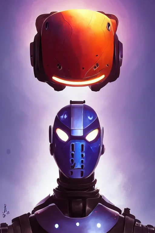 Image similar to epic mask helmet robot ninja portrait stylized as fornite style game design fanart by concept artist gervasio canda, behance hd by jesper ejsing, by rhads, makoto shinkai and lois van baarle, ilya kuvshinov, rossdraws global illumination radiating a glowing aura global illumination ray tracing hdr render in unreal engine 5