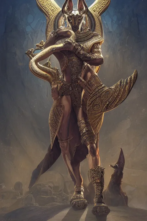 Prompt: ultra realistic illustration, the egyptian god anubis from baldurs gate and diablo, intricate, elegant, highly detailed, digital painting, artstation, concept art, smooth, sharp focus, illustration, art by artgerm and greg rutkowski and alphonse mucha