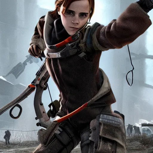 Prompt: Emma Watson in Half-Life 2