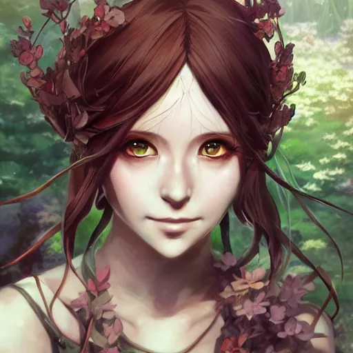 Prompt: An anime portrait of Ssunbiki as a dryad from Skyrim, by Stanley Artgerm Lau, WLOP, Rossdraws, James Jean, Andrei Riabovitchev, Marc Simonetti, and Sakimichan, tranding on artstation