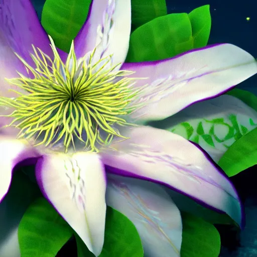 Image similar to clematis theme logo, clematis theme banner, clematis design, clematis in the deep sea, trending on artstation, warm light, lovely and cute, fantasy art, 8 k resolution